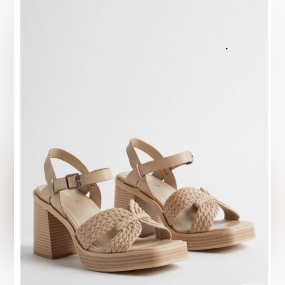 Crisscross Platform Heel Sandal (WW) - Picture 2 of 4